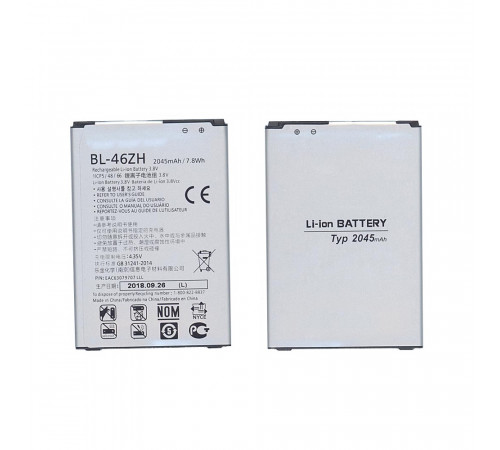 Аккумуляторная батарея BL-46ZH для LG AS330, AS375 2045mAh 3,8V