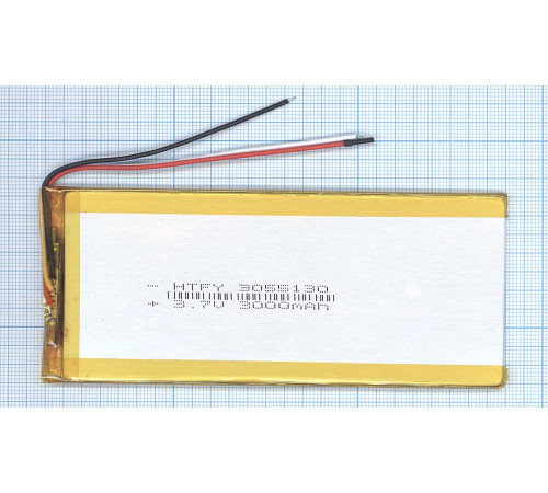 Аккумулятор Li-Pol (батарея) 3*55*130мм 3pin 3.7V/3000mAh