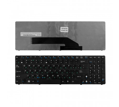 Клавиатура для ноутбука Asus K50, K51, K60, K61, K70, F52, P50, X5 Series. Плоский Enter. Черная, с рамкой. PN: MP-07G73RU-5283.