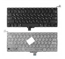 Клавиатура для ноутбука Apple Macbook Air A1304, A1237 Series. Плоский Enter. Черная, без рамки. PN: A1304, A1237.