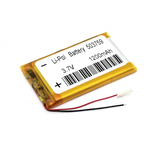 Аккумулятор Li-Pol (батарея) 5*37*59мм 2pin 3.7V/1200mAh