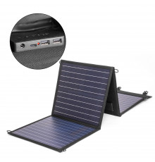 Солнечная батарея TOP-SOLAR-80 80W 18V DC, Type-C PD 60W, 2 USB, влагозащищенная, складная на 4 секции