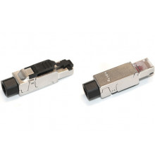 PLUF-8P8C-S-C6A-SH Коннектор RJ-45 8P8C FTP Кат. 6A, для одножильного кабеля (общий диаметр кабеля 6-8 мм, 23-26 AWG) Hyperline