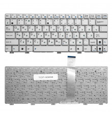 Клавиатура для ноутбука Asus Eee PC 1011PX, 1015, TF101 Series. Плоский Enter. Белая, без рамки. PN: V103646OS1.