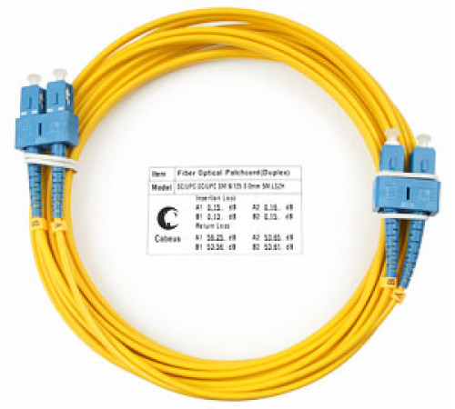 Cabeus FOP(d)-9-SC-SC-5m Шнур оптический duplex SC-SC 9/125 sm 5м LSZH