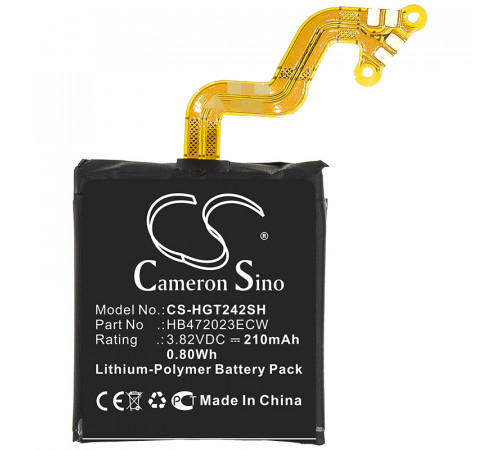 Аккумуляторная батарея CameronSino для Huawei GT2 42mm (CS-HGT242SH) 210mah