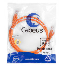 Cabeus PC-UTP-RJ45-Cat.5e-1m-OR-LSZH Патч-корд U/UTP, категория 5е, 2xRJ45/8p8c, неэкранированный, оранжевый, LSZH, 1м