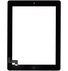 Сенсорное стекло (тачскрин) для iPad 2 (A1395, A1396, A1397) черное с кнопкой OEM