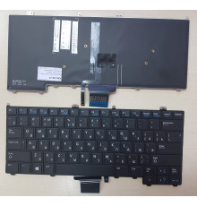 Клавиатура для ноутбука Dell Latitude E7000, E7240, E7440 черная, с подсветкой