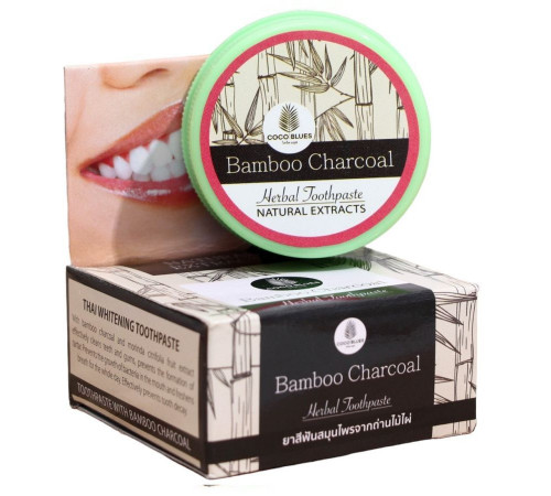 Coco Blues Травяная зубная паста с экстрактом бамбукового угля / Bamboo Charcoal Herbal Toothpaste, 30 г