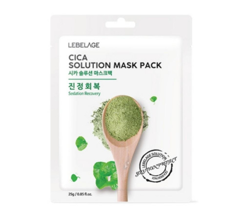 Lebelage Тканевая маска для лица с центеллой / Cica Solution Mask Pack, 25 г