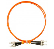 Патч-корд оптический TopLan, дуплексный, FC/PC-ST/PC, MM 50/125 (OM2), 1 м, LSZH