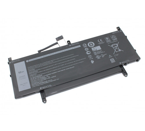 Аккумуляторная батарея для ноутбука Dell Latitude 9510 (N7HT0) 7.6V 52Wh/6500mAh