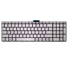 Клавиатура для ноутбука HP Pavilion 15-bs, 15-bw, 17-bs, 250 G6, 255 G6, 258 G6 серебряная, без рамки, с подсветкой