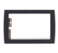 Сенсорное стекло (тачскрин) для Asus Eee Pad Slider SL101 черное с рамкой