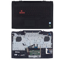 Клавиатура для ноутбука HP Omen 17-AN топкейс красный шрифт б/у