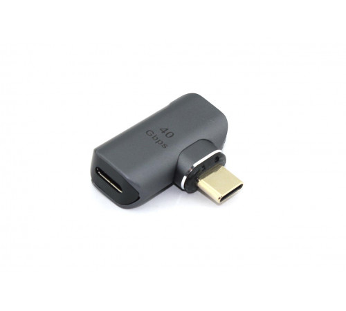 Переходник USB 4 Type C мама-папа угловой с магнитным разъёмом тип 1