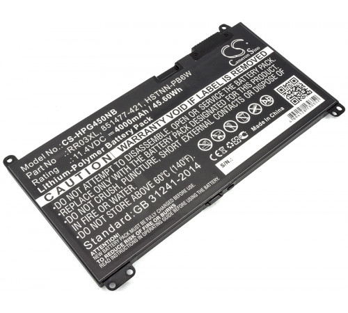 Аккумулятор для HP (RR03XL) ProBook 440 G5, 430 G5, 430 G4, 440 G4, 450 G5, 4000mAh, 11.4V, OEM