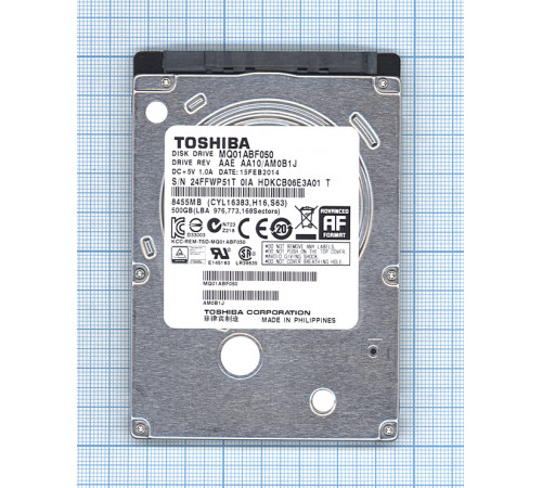 Жесткий диск 2.5 для TOSHIBA , 500GB , SATA II