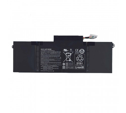 Аккумуляторная батарея для ноутбука Acer Aspire S3-392G 7.5V 6060mAh 45Wh AP13D3K