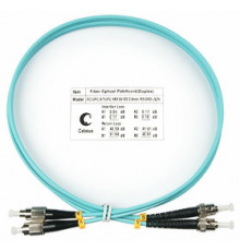 Cabeus FOP-50-FC-ST-1m Шнур оптический duplex FC-ST 50/125 mm OM3 1м LSZH