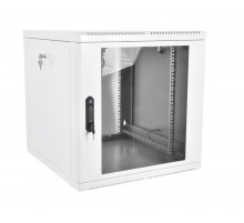Шкаф телекоммуникационный настенный ЦМО ШРН-М, 19", 9U, 499х600х650 мм (ВхШхГ), дверь: стекло, разборный, цвет: серый ШРН-М-9.650