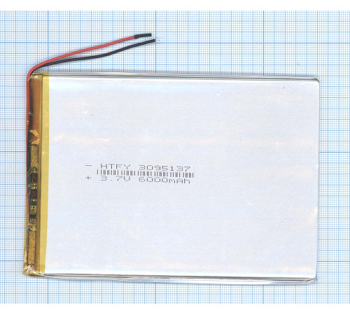 Аккумулятор Li-Pol (батарея) 3*95*137мм 2pin 3.7V/6000mAh