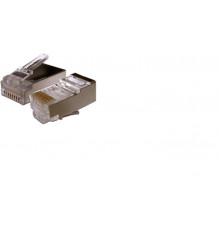 Коннектор RJ-45 8P8C FTP Кат. 6 TWT, экранированный, универсальный, для толстого кабеля, со вставкой, 100 шт. в уп TWT-PL45/S-8P8C-6T