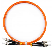Патч-корд оптический TopLan, дуплексный, ST/PC-ST/PC, MM 50/125 (OM2), 0,5 м, LSZH