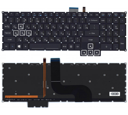 Клавиатура для ноутбука Acer Predator 17X GX-791 черная c подсветкой