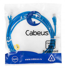 Cabeus PC-UTP-RJ45-Cat.5e-3m-BL Патч-корд U/UTP, категория 5е, 2xRJ45/8p8c, неэкранированный, синий, PVC, 3м