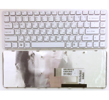Клавиатура для ноутбука Sony Vaio VGN-NW белая, с рамкой
