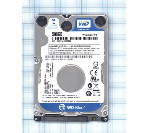 Жесткий диск HDD 2,5 Western Digital WD Scorpio Black 500 GB (WD5000LPLX)