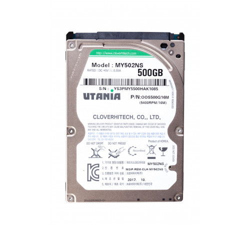 Жесткий диск HDD 2,5 500GB UTANIA MY502NS slim