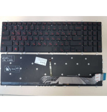 Клавиатура для ноутбука Dell Inspiron G3 15-5565, 15-5570, 15-7566, 17-5775, 15-3579, 14 Gaming 7566, 7567 черная, кнопки красные, с подсветкой