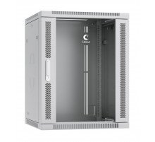 Cabeus SH-05F-15U60/60-R Шкаф телекоммуникационный настенный разобранный 19" 15U 600x600x769mm (ШхГхВ) дверь стекло, цвет серый (RAL 7035)