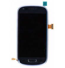 Дисплей для Samsung Galaxy S3 III mini GT-I8190 синий с рамкой