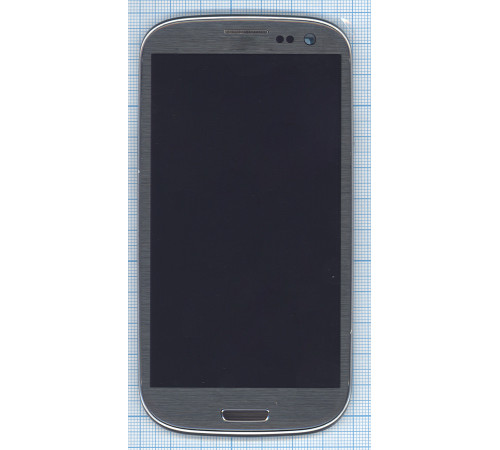 Дисплей для Samsung Galaxy S3 GT-I9300 Titan Gray серый с рамкой