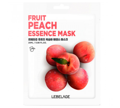 Lebelage Увлажняющая тканевая маска с персиком / Fruit Peach Essence Mask, 25 мл