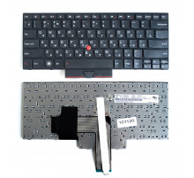 Клавиатура для ноутбука Lenovo Edge E320, E325, E420 Series. Плоский Enter. Черная, с черной рамкой. PN: 04W0764.
