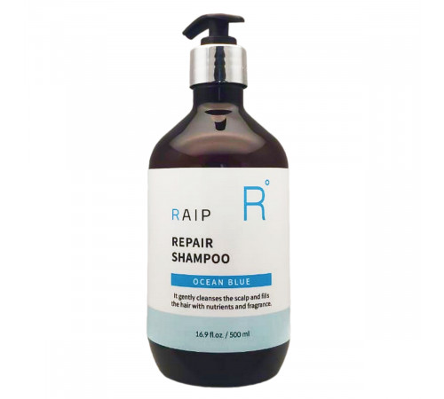 RAIP Восстанавливающий шампунь для волос голубой океан / Repair Shampoo Ocean Blue, 500 мл