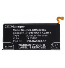 Аккумулятор CS-SMG300SL EB-BA300ABE для Samsung Galaxy A3 SM-A300F, SM-A300F/DS Duos  3.8V / 1900mAh