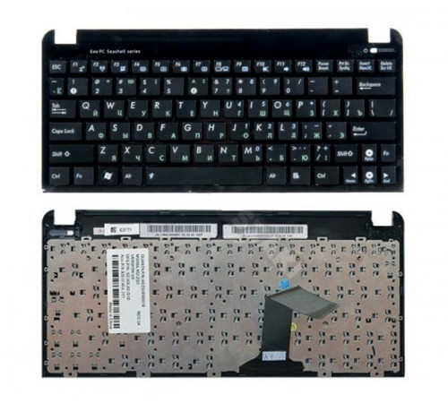 Клавиатура для ноутбука Asus Eee PC 1011, 1015, 1018, X101 черная, с рамкой