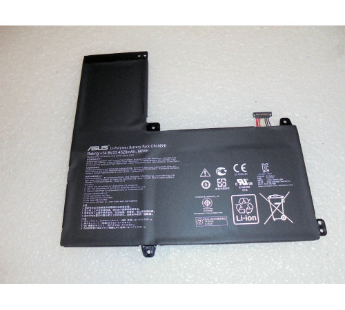 Аккумулятор для Asus N541, Q501, (C41-N541), 4520mAh, 14.8V