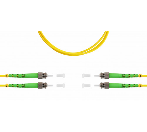Патч-корд оптический TopLan, дуплексный, ST/APC-ST/APC, 657A1, 2 м, LSZH