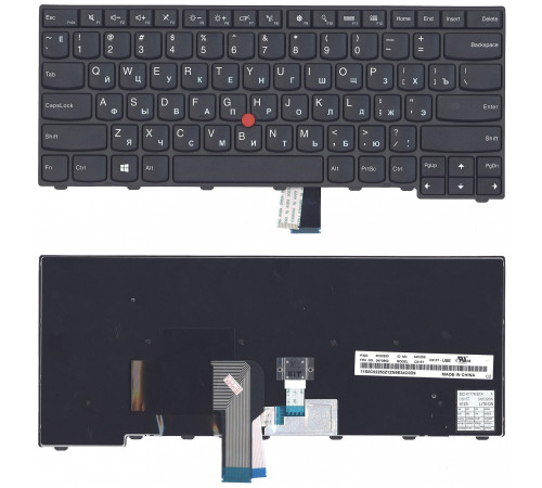 Клавиатура для ноутбука Lenovo ThinkPad E440, E431 черная, с джойстиком