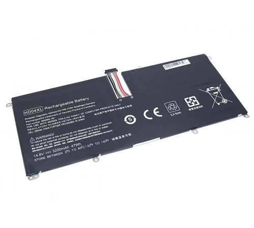 Аккумуляторная батарея для ноутбука HP Envy Spectre XT 13-2120t (HD04-4S1P) 14.8V 3200mAh OEM черная