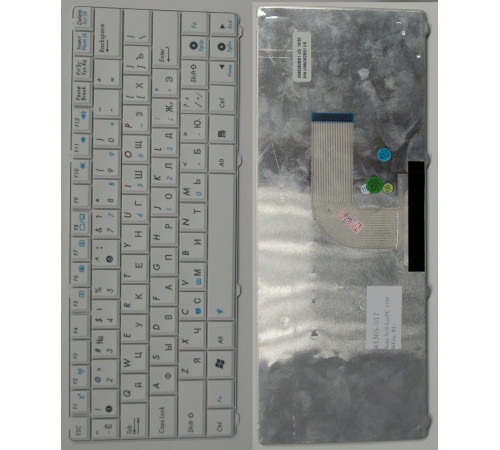 Клавиатура для ноутбука Asus Eee PC 1101, N10 белая