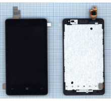 Дисплей для Microsoft Lumia 532 Dual Sim черный с рамкой