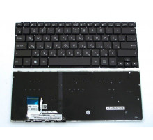 Клавиатура для ноутбука Asus UX302, U303, UX303 черная, без рамки, с подсветкой